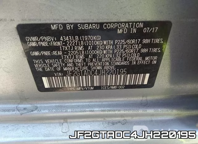 JF2GTADC4JH220195