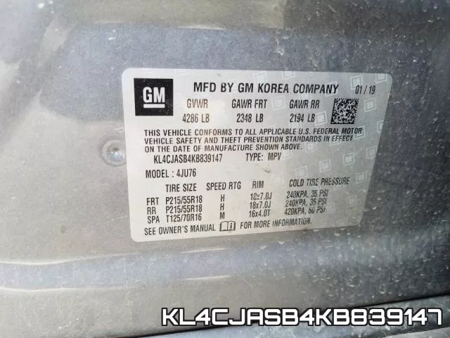 KL4CJASB4KB839147