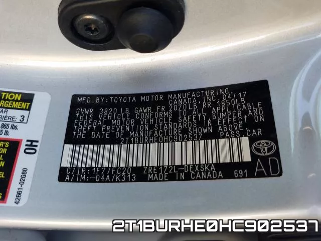2T1BURHE0HC902537