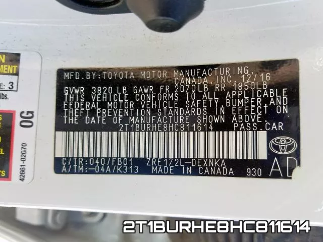 2T1BURHE8HC811614