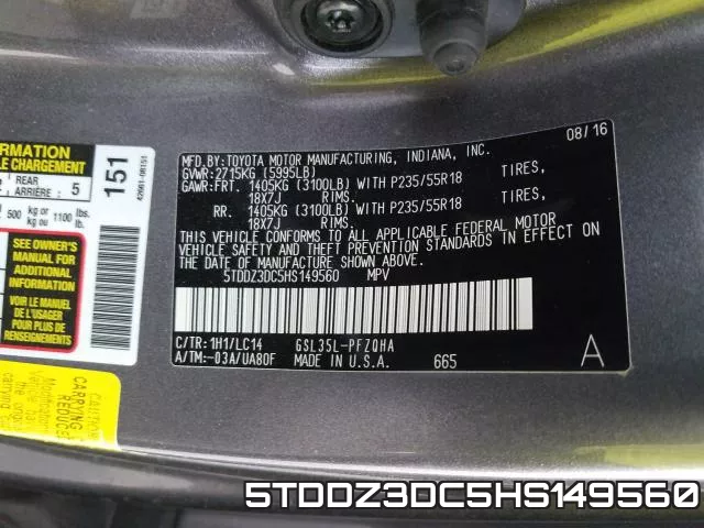 5TDDZ3DC5HS149560