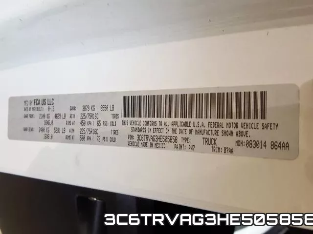 3C6TRVAG3HE505858