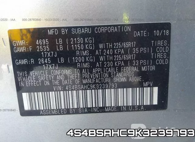 4S4BSAHC9K3239793