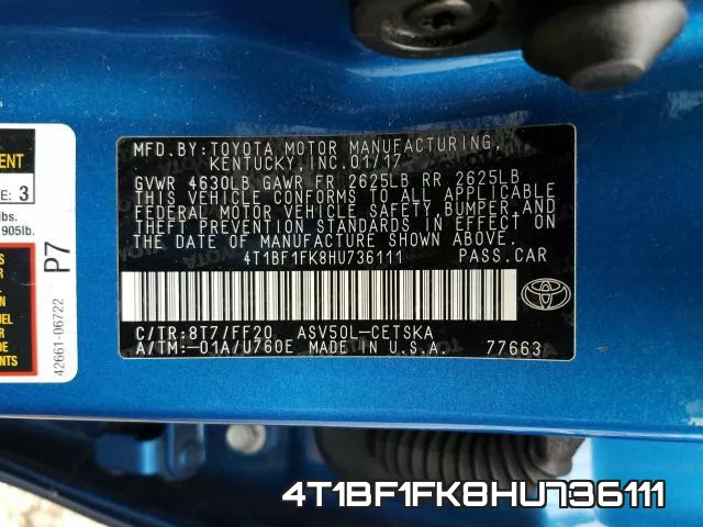 4T1BF1FK8HU736111