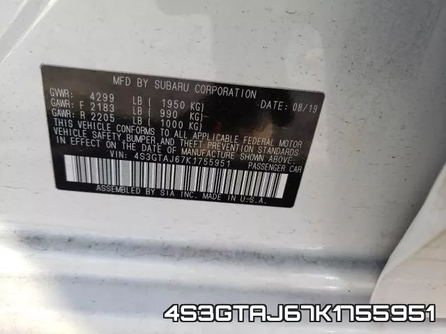 4S3GTAJ67K1755951