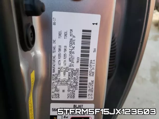 5TFRM5F15JX123603