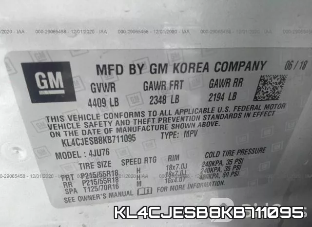 KL4CJESB8KB711095