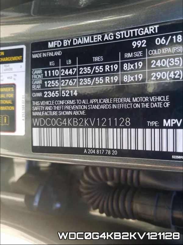 WDC0G4KB2KV121128