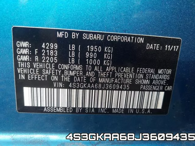 4S3GKAA68J3609435