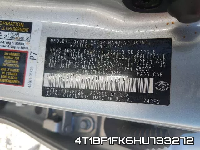 4T1BF1FK6HU733272