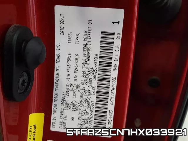 5TFAZ5CN7HX033921