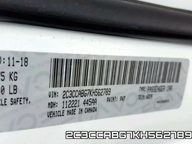 2C3CCABG7KH562789