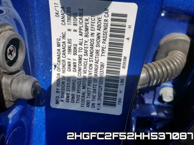 2HGFC2F52HH537087