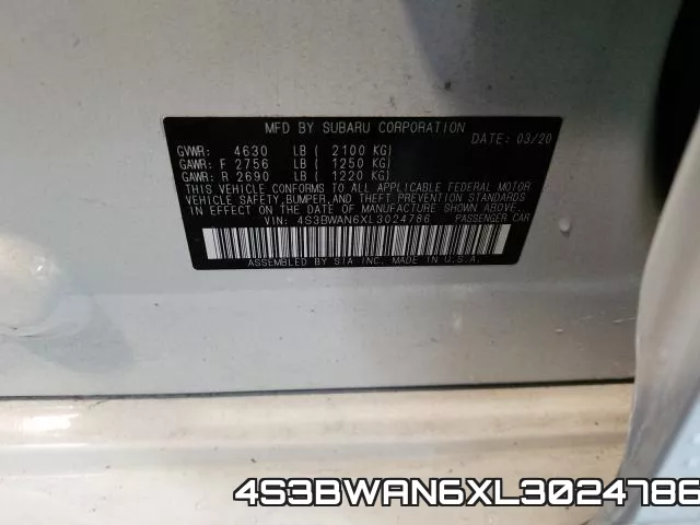 4S3BWAN6XL3024786