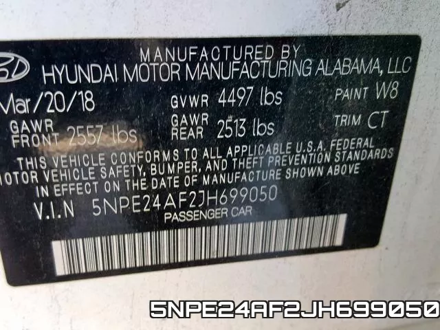 5NPE24AF2JH699050