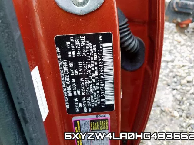 5XYZW4LA0HG483562