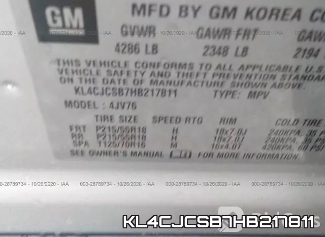 KL4CJCSB7HB217811