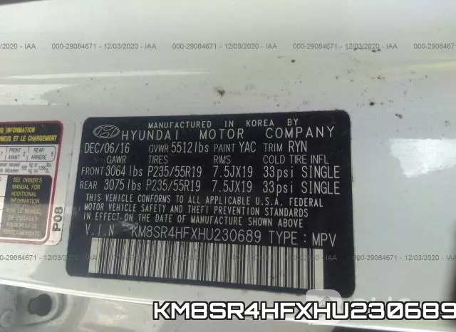 KM8SR4HFXHU230689