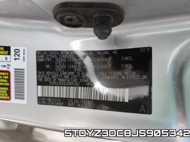 5TDYZ3DC8JS905342