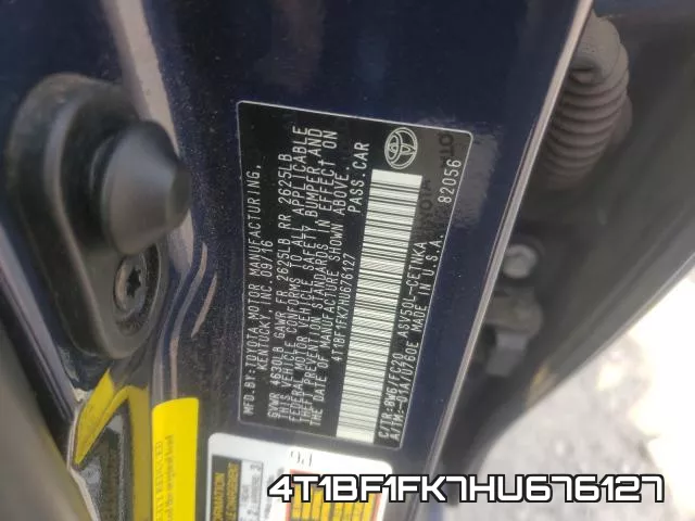 4T1BF1FK7HU676127