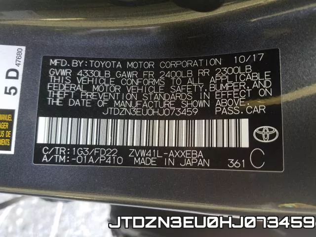 JTDZN3EU0HJ073459