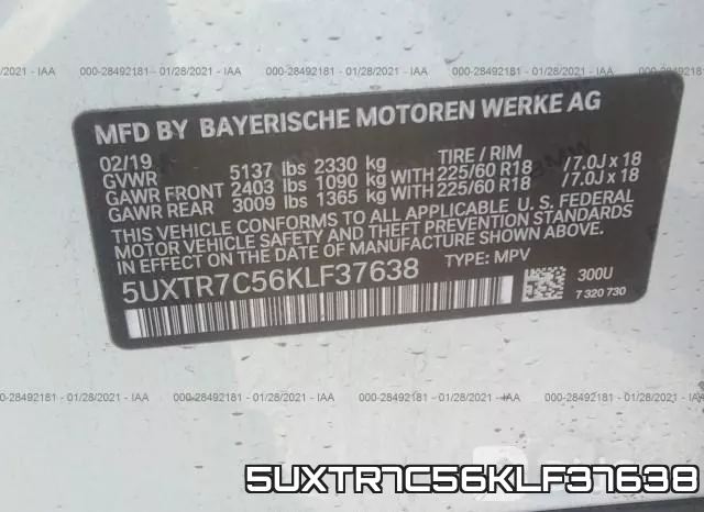 5UXTR7C56KLF37638