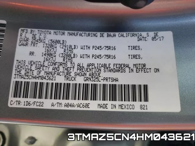 3TMAZ5CN4HM043621