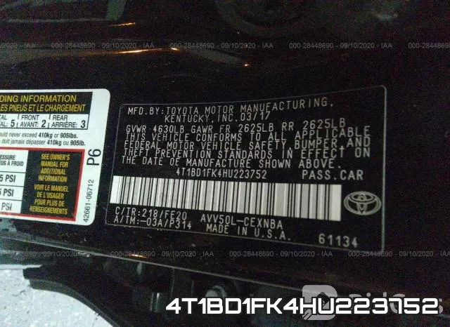 4T1BD1FK4HU223752