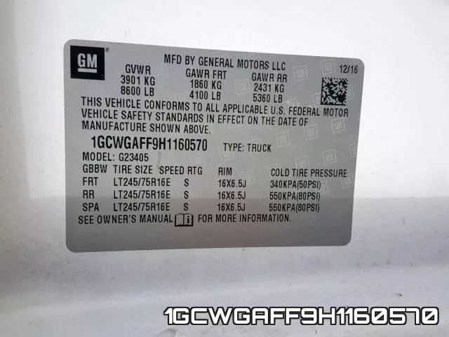 1GCWGAFF9H1160570