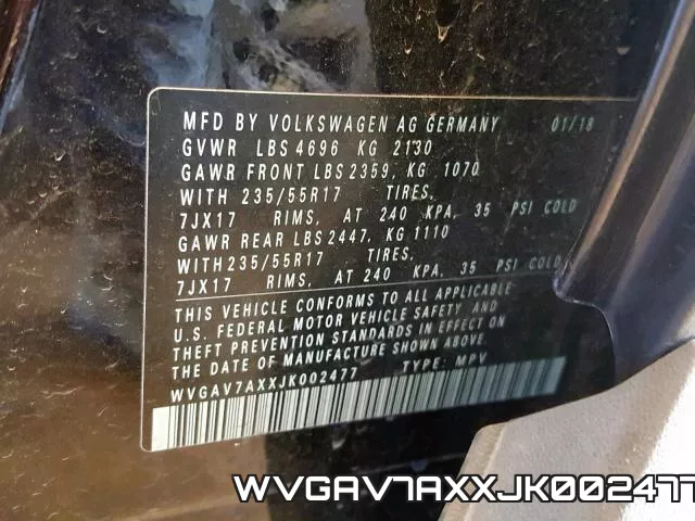 WVGAV7AXXJK002477