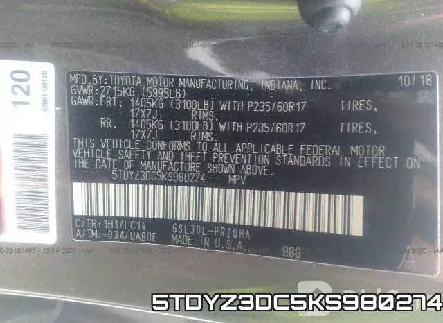 5TDYZ3DC5KS980274