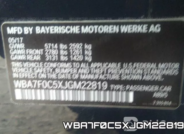 WBA7F0C5XJGM22819