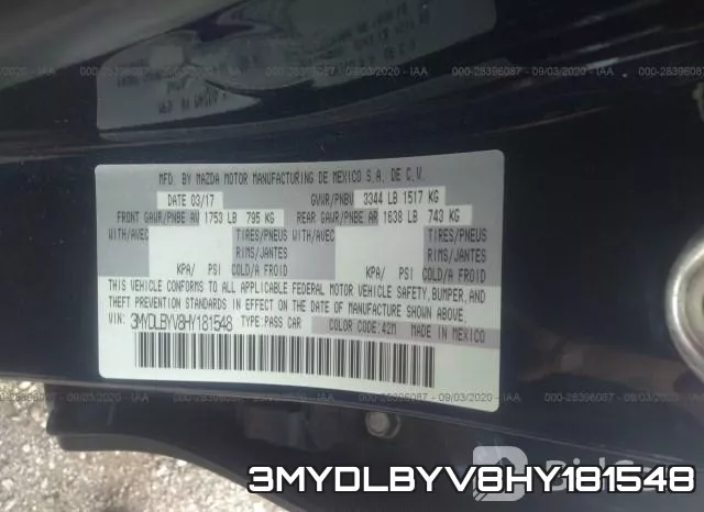 3MYDLBYV8HY181548