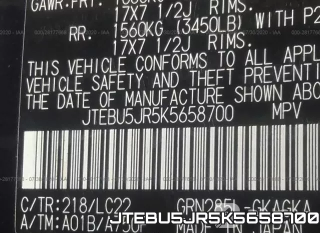 JTEBU5JR5K5658700