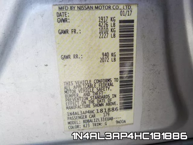 1N4AL3AP4HC181886