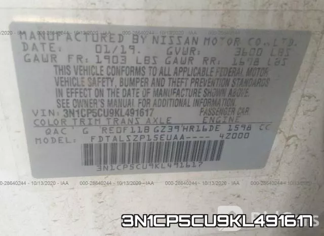 3N1CP5CU9KL491617