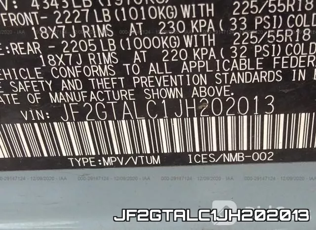 JF2GTALC1JH202013