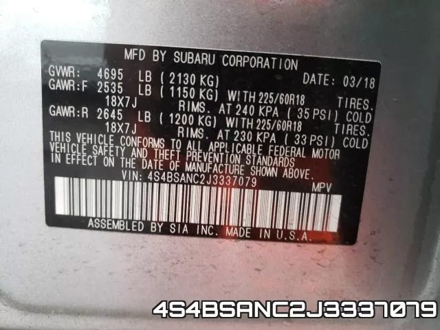 4S4BSANC2J3337079
