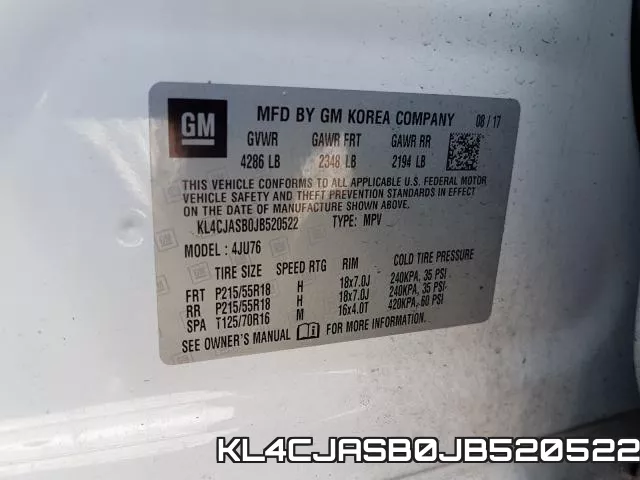 KL4CJASB0JB520522