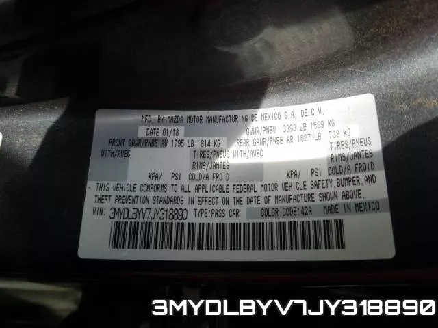 3MYDLBYV7JY318890