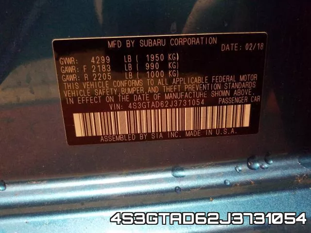 4S3GTAD62J3731054