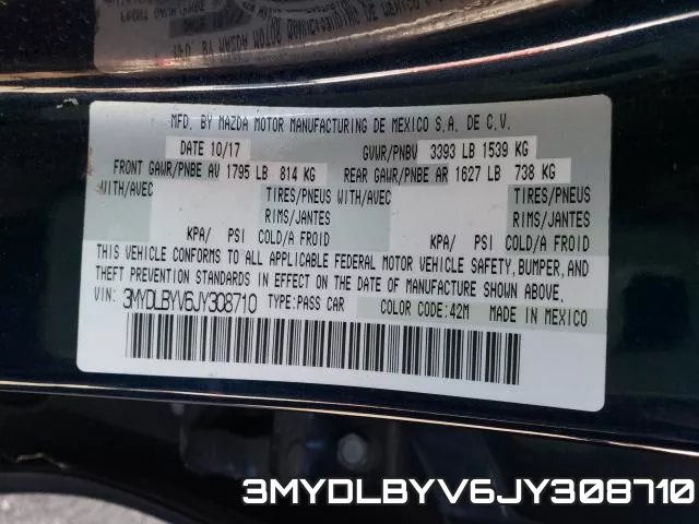 3MYDLBYV6JY308710