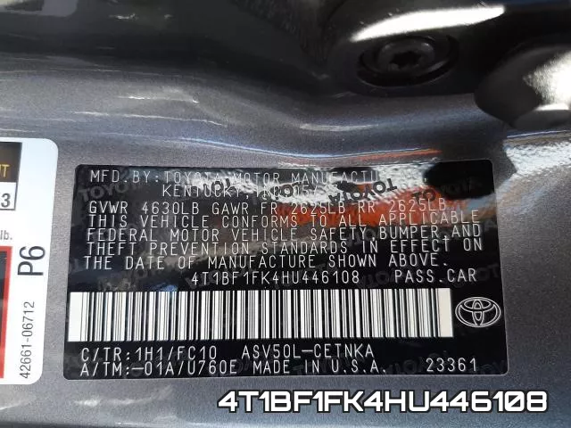 4T1BF1FK4HU446108