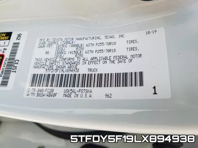 5TFDY5F19LX894938