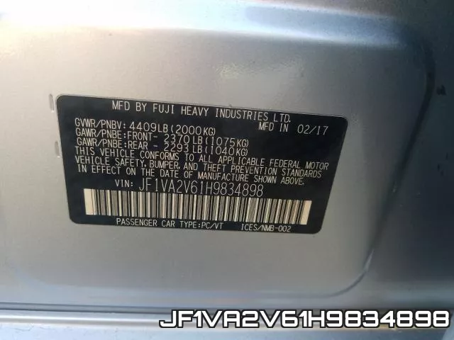 JF1VA2V61H9834898