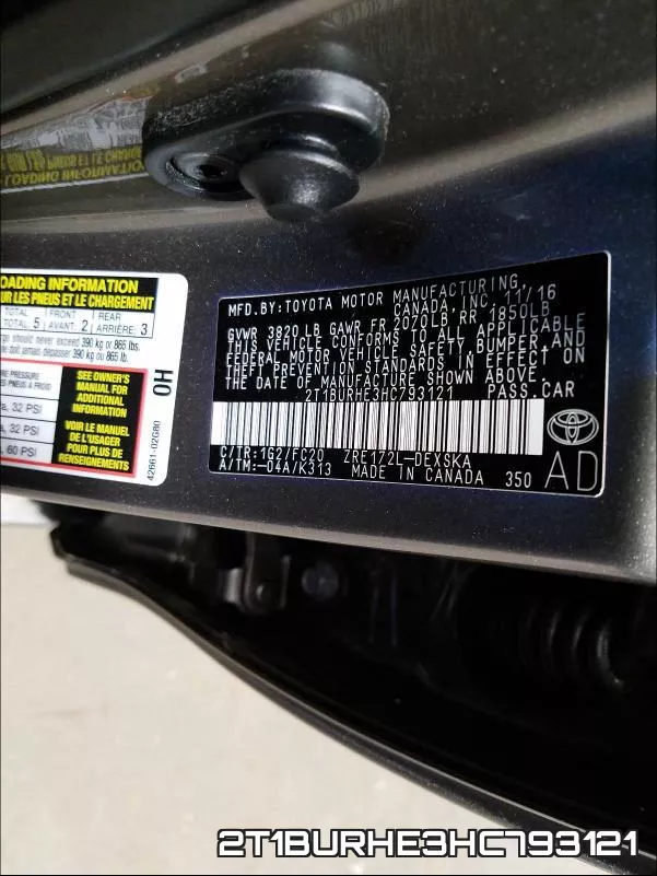 2T1BURHE3HC793121