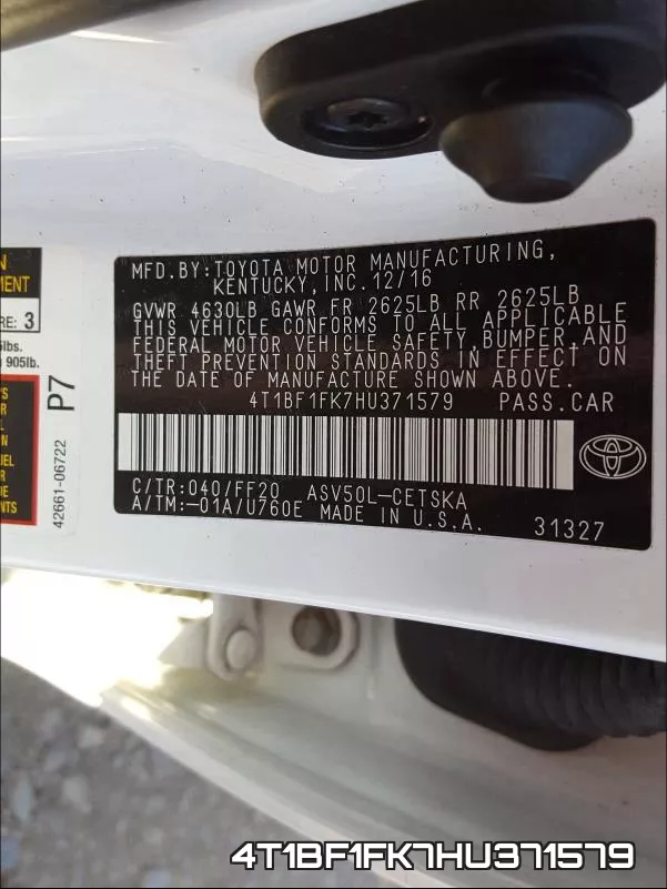 4T1BF1FK7HU371579