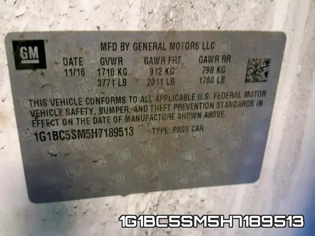 1G1BC5SM5H7189513