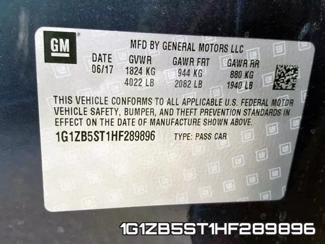 1G1ZB5ST1HF289896