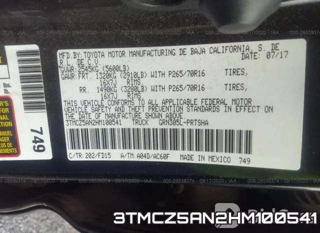 3TMCZ5AN2HM100541